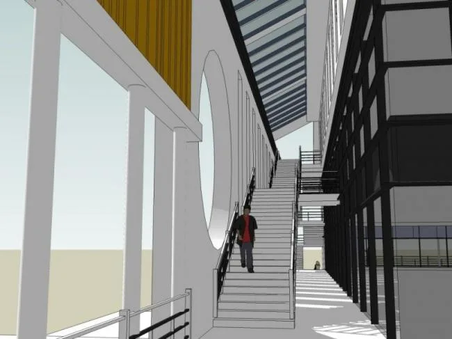 Sketchup Business Model | Multi story Cafeteria, Modern Chinese Style