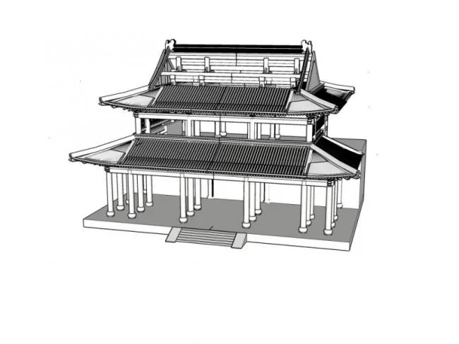 Sketchup Ancient Architecture Model | Multi story Mountain Ancient Architecture, Chinese Style