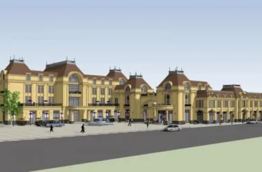 SketchUp Business Model: Multi-Story French Classical Commercial Street Design-BIM WORLD