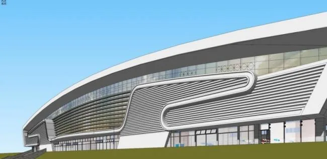 Modern Train Station Bridge Design in SketchUp