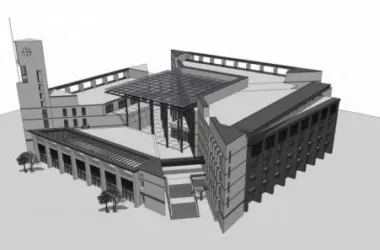 Fuzhou University Library: Modern Multi-Story Cultural Architecture Sketchup Model-BIM WORLD