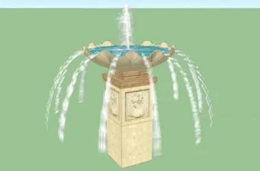 SketchUp Material Model: European Classical Water Fountain for Landscape Design-BIM WORLD