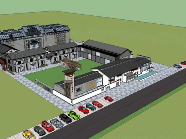 Sketchup Business Model | Courtyard, Chinese Style