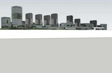 Modern High-Rise Office Building Model in SketchUp-BIM WORLD