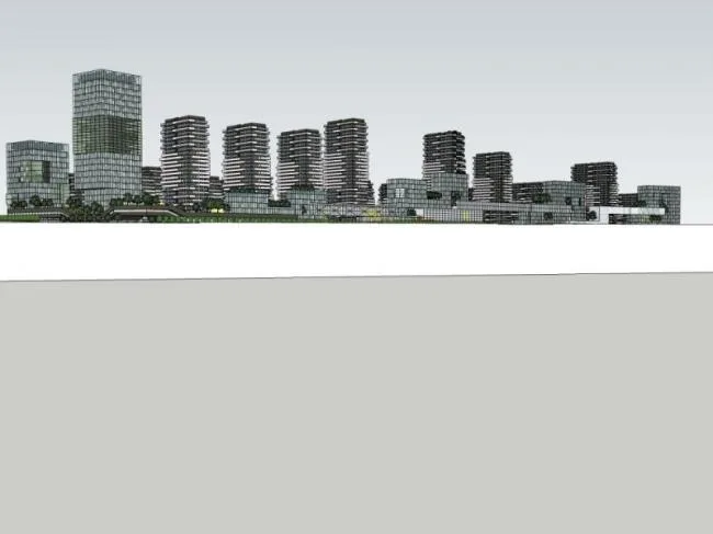 Modern High-Rise Office Building Model in SketchUp