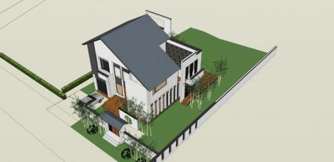Modern Chinese-Style Solo Villa SketchUp Model