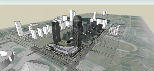 Sketchup Complex Model | Super high-rise commercial complex, hotel office, shopping mall, modern style