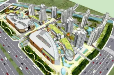 SketchUp Complex Model: Multi-Story Mixed-Use Commercial and High-Rise Residential Office in Modern Style-BIM WORLD