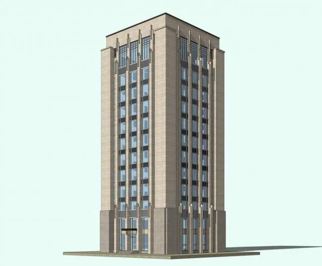 Sketchup Office Model | High rise Office Building, Simplified European Office Building, Neoclassical Style