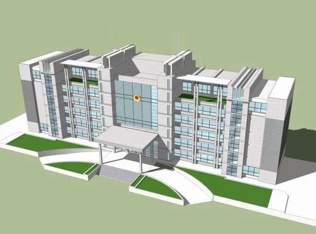 Sketchup Office Model | Government Office Building, Administrative, Multi story, Modern Style