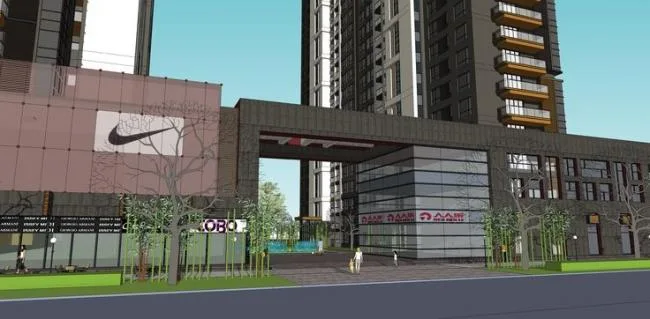Sketchup Residential Model | High rise residential and commercial buildings, ground floor commercial buildings, residential buildings, modern style