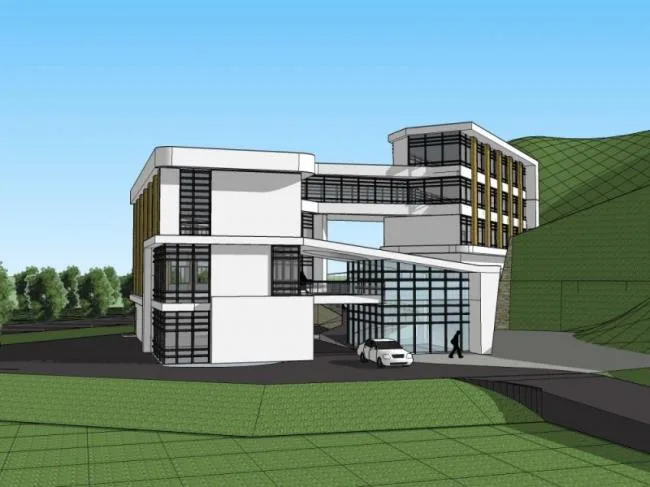 Sketchup Hotel Model | Multi Story Hotel, Modern Style