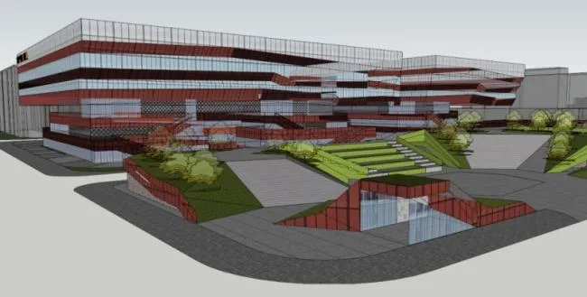 Sketchup Business Model | Multi story Shopping Center, Modern Style