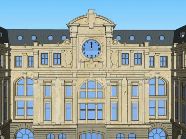 Sketchup Office Model | Multi story Office, European Classical Style