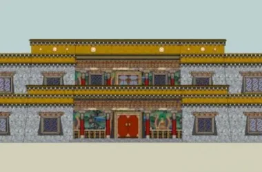 SketchUp Model of a Multi-Story Tibetan Cultural Activity Center-BIM WORLD
