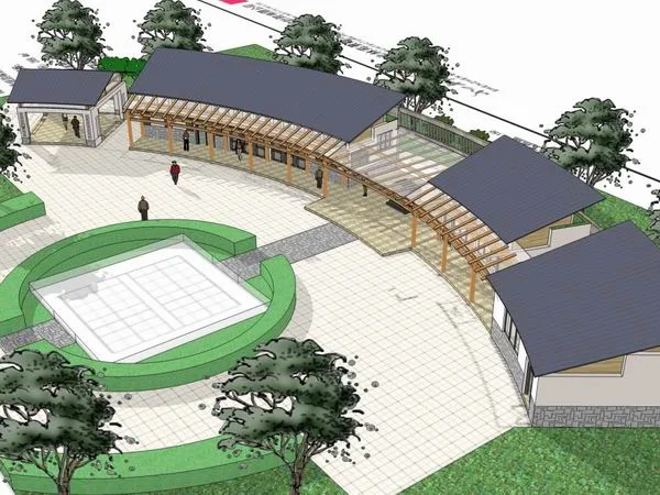 Sketchup Landscape Model | Lingnan Cultural Landscape, Modern Style