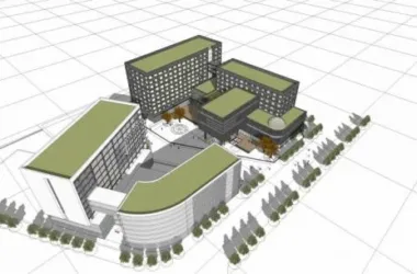 Modern Multi-Story Hotel Model in SketchUp-BIM WORLD