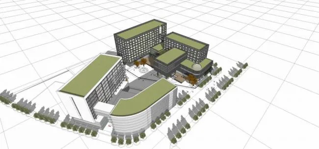 Sketchup Hotel Model | Multi story Hotel, Modern Style