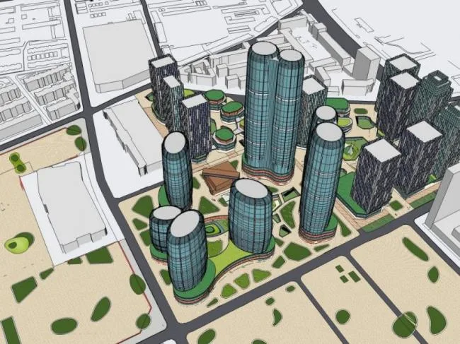 Sketchup Complex Model | Super high-rise commercial complex, residential, office, hotel, modern style