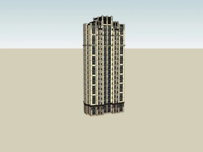 SketchUp Residential Models: High-Rise and Classical Style Buildings