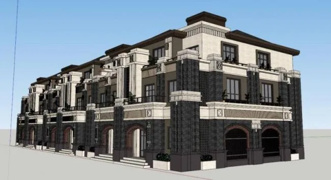 Sketchup Villa Model | Townhouse, Classical Style