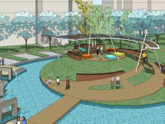 Sketchup Landscape Model | Community Landscape, Residential Landscape, Modern Style