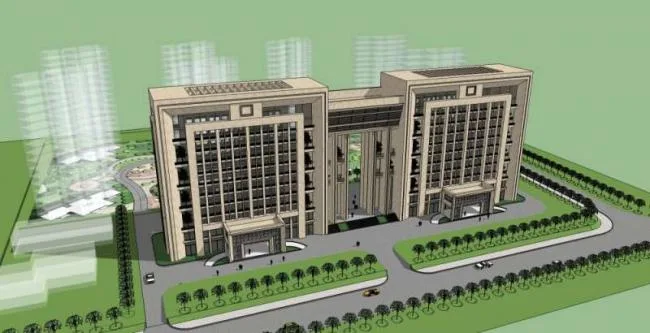 Sketchup Office Model | Multi story Office Building, Classical Style