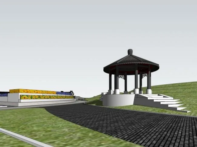 Sketchup Landscape Model | Children's Park Landscape, Modern Style