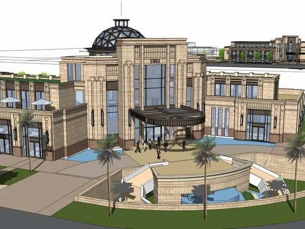 Sketchup Residential Model | Multi story Quanzhou Club, Residential, Classical Style