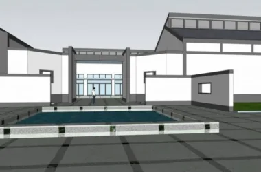 SketchUp Cultural Model of Jiangnan Cultural Museum | Single-Story Traditional Chinese Architecture-BIM WORLD