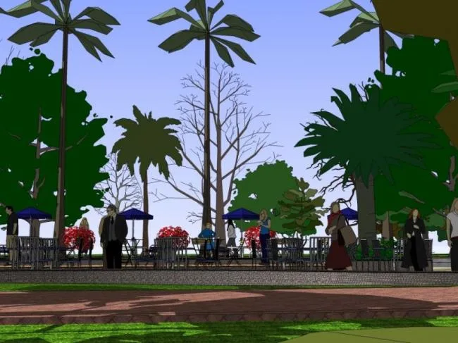 Modern Leisure Landscape Design in SketchUp