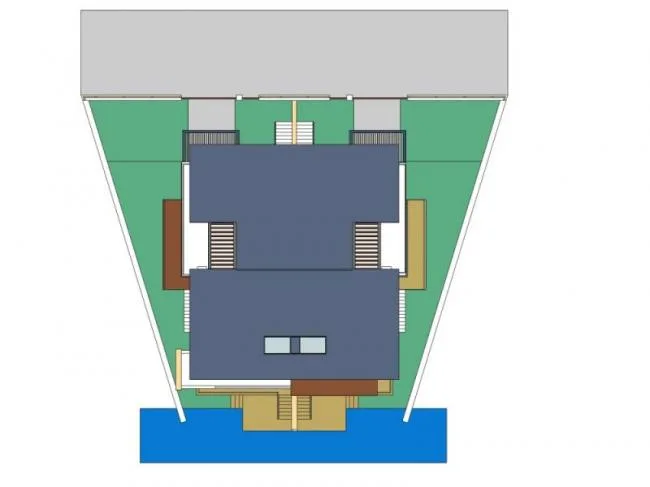 Sketchup Villa Model | Twin Villa, Modern Style