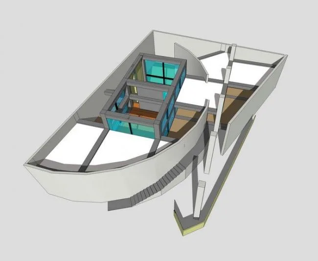 Sketchup Residential Model | Multi-story Residence, Modern Style, Residential Architecture, Tadao Ando Ito Mansion