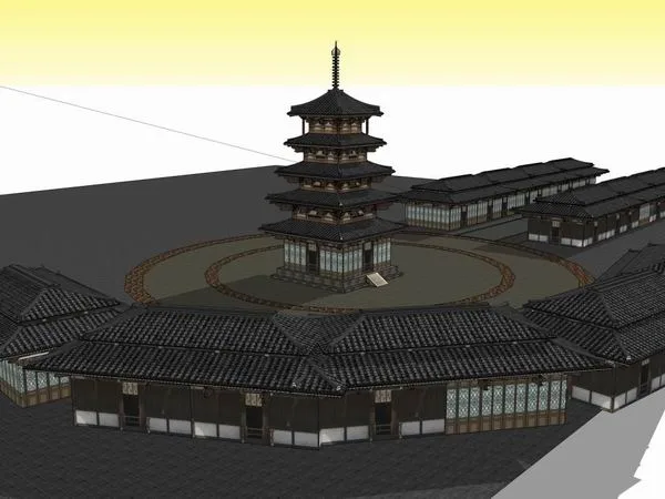 Sketchup Ancient Architecture Model | Multi story Ancient Pagoda, Chinese Style, Ancient Architecture