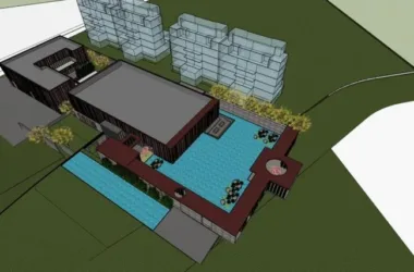 Modern Multi-Story Commercial Sales Office Business Model in SketchUp-BIM WORLD