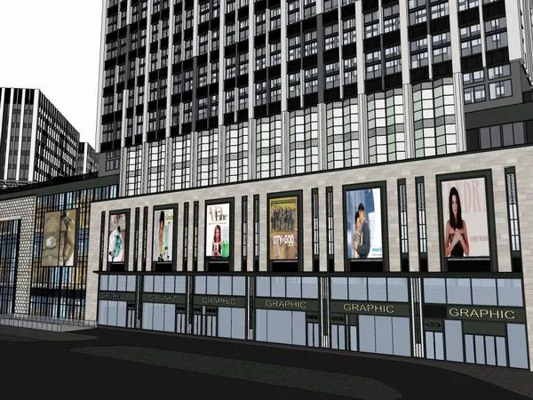 Sketchup Business Model | Multi story Longfor · Chengdu Beicheng Tianjie Commercial Street, modern style