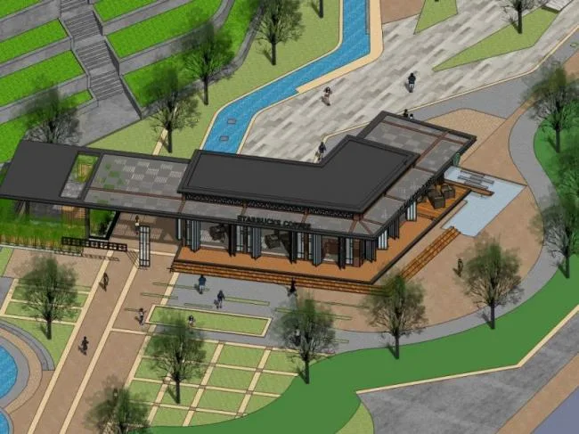 Sketchup Business Model | Multi story Store, Commercial Building, New Chinese Style