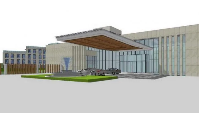 Sketchup Office Model | Multi-story Mountain Office Building Complex, Modern Style