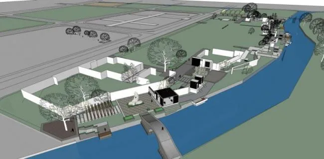Sketchup Landscape Model | Waterfront Landscape, Modern Style