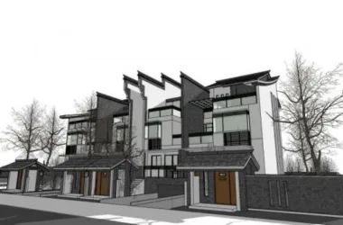Huizhou-Style Detached Villa Model in SketchUp | Traditional Chinese Architecture-BIM WORLD