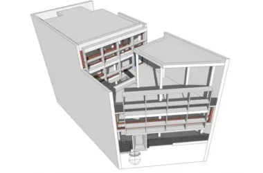Modern Multi-Story Residential Building Model in SketchUp | LC-Curutchet Design-BIM WORLD