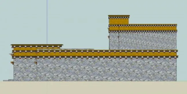 Sketchup Cultural Model | Multi story Activity Center, Cultural Architecture, Tibetan Style