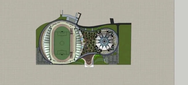 Sketchup Gymnasium Model | Multi story Gymnasium, Sports Field, Sports Architecture, Modern Style