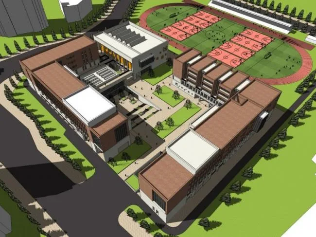 Sketchup School Model | Multi story School, Campus Educational Architecture, Classical Style
