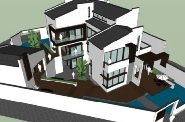 Modern Multi-Story Residential Model in SketchUp | Contemporary Chinese Design-BIM WORLD
