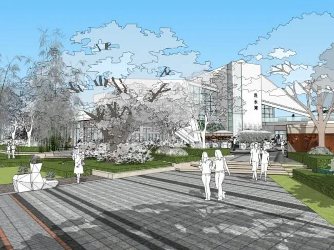 Sketchup Landscape Model | Community Landscape, Residential Landscape, Modern Style