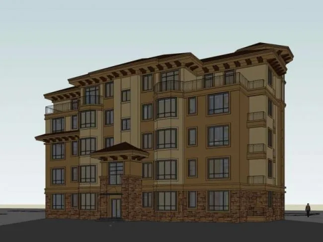 Sketchup Residential Model | Multi-story Residential Building, Classical Style
