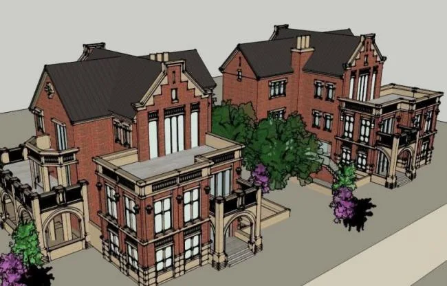 Sketchup Villa Model | Solo Villa, Classical Style, English Style