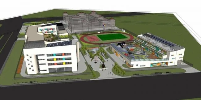 Sketchup School Model | Multi story Kindergarten, Campus Educational Building, Modern Style