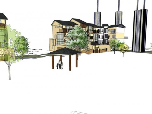 Sketchup Villa Model | Solo Villa, European Style